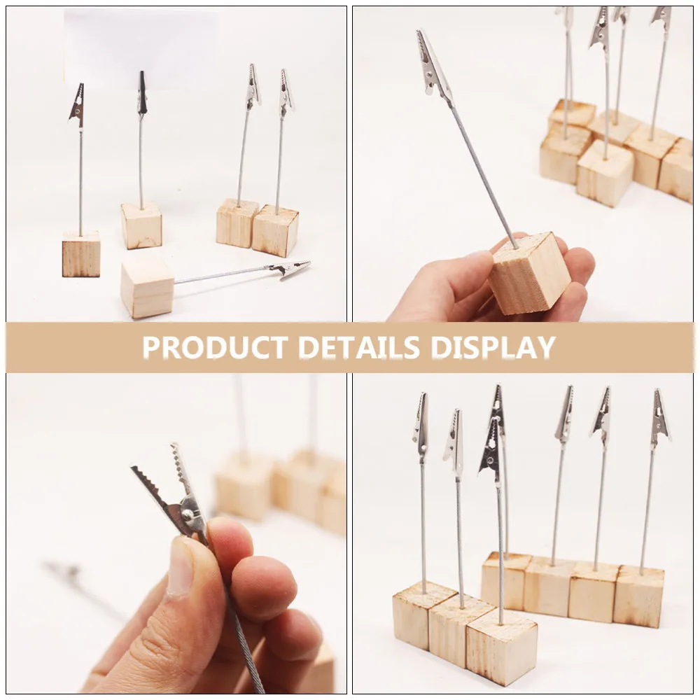 

12pcs Creative Business Cards Holder Photo Holder Clips Memo Note Stand