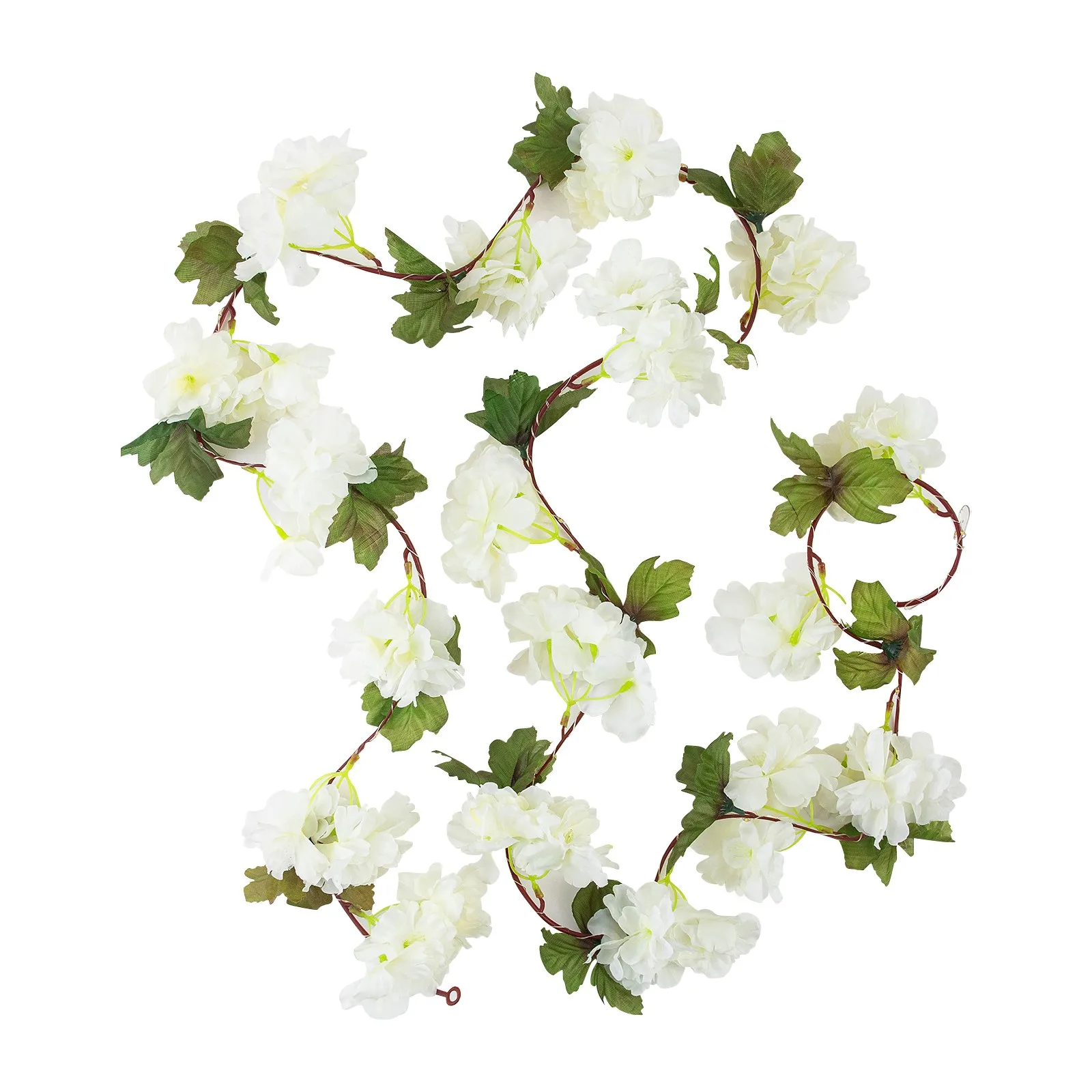 2021 Новая медная проволочная искусственная цветочная ротанговая световая гирлянда для садового декора в помещении и на открытом воздухе.