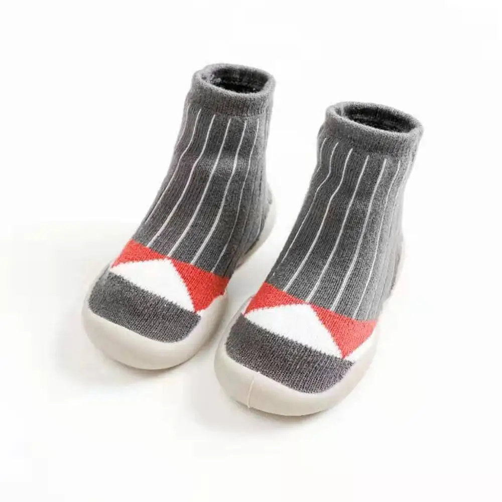 Домашние носки для малышей обувь новорожденного зимние толстые хлопковые