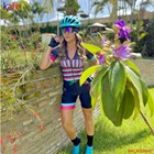 Женская короткая велосипедная одежда Kafitt, комплекты костюмов для триатлона, 20D гелевые подушечки, женская одежда для велоспорта