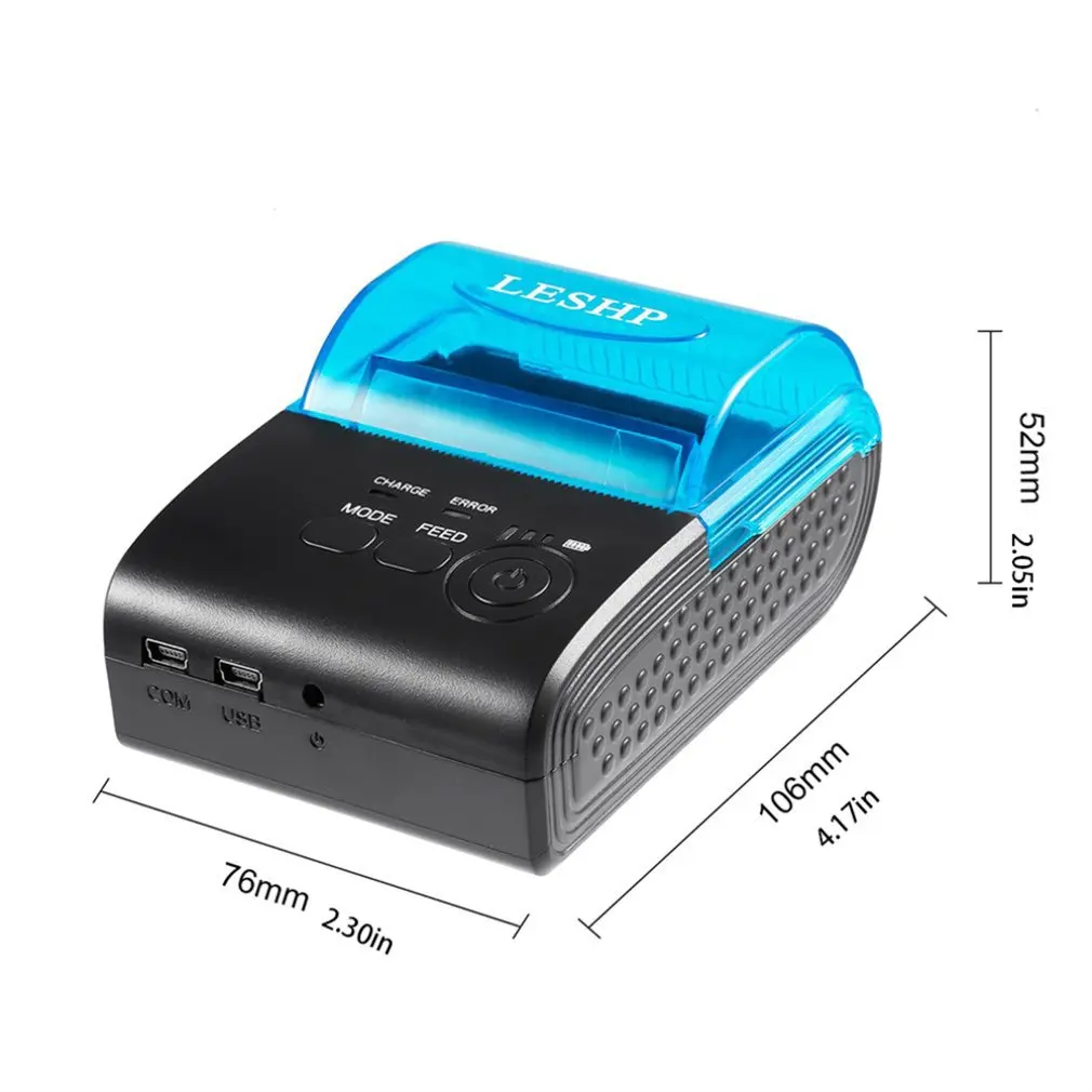 

POS-5805DD Portable wireless mini thermal receipt printer 58mm Line thermal printing battery capacity display function
