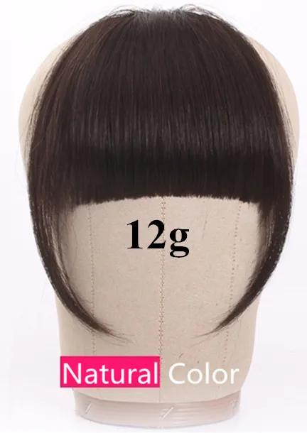 Natural Color 12g T Halo Lady beauty, блонд, человеческие волосы, челка, на заколках, для наращивания, не Реми, на заколках, бахрома, волосы, тупой срез, челка, 613 блонд, аккуратный взрыв - Цвет: Natural Color 12g T