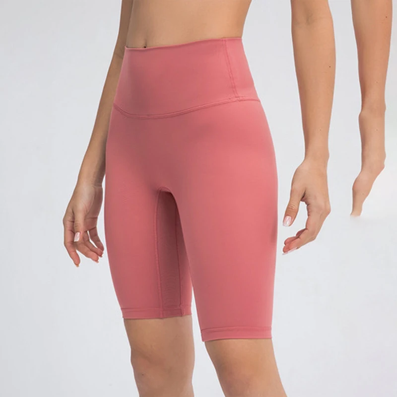 

No T-line double-sided sanding yoga pants stretch slim outdoor sports five-point LULU pants