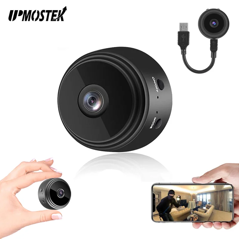 Мини-камера UPMOSTEK HD 1080P видеокамера для наблюдения s с функцией ночного видения Wi-Fi