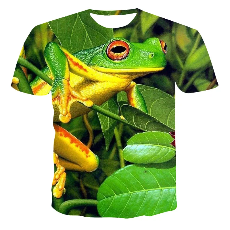 

Summer 3D Men's T-Shirt Bird Short-Sleeved T-Shirt O-Neck Large Size Animal Print Top Loose Casual Couple T-Shirt (Customizable)