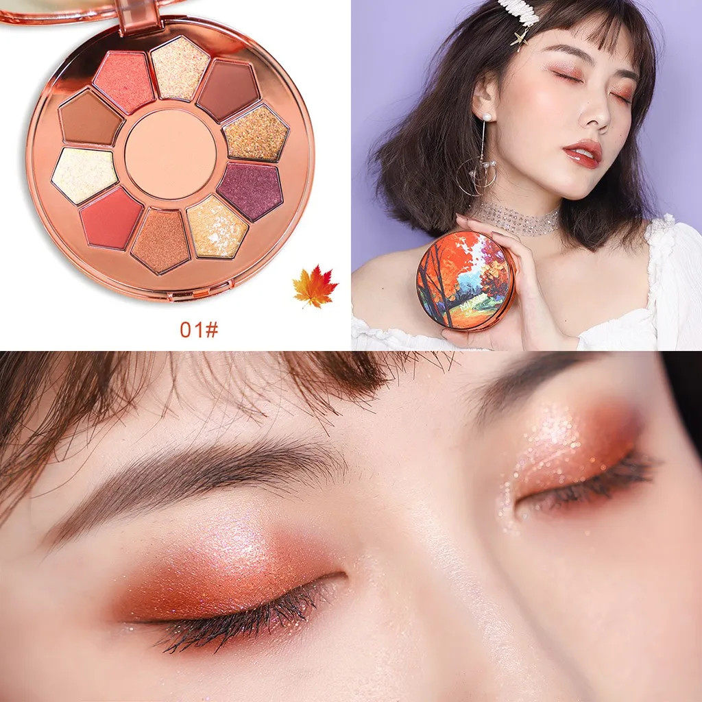 11 Color Eyeshadow Makeup Pallete Trend Flash Matte Pearl Polarized Eye Shadow Keyboard Fingertip Waterproof |