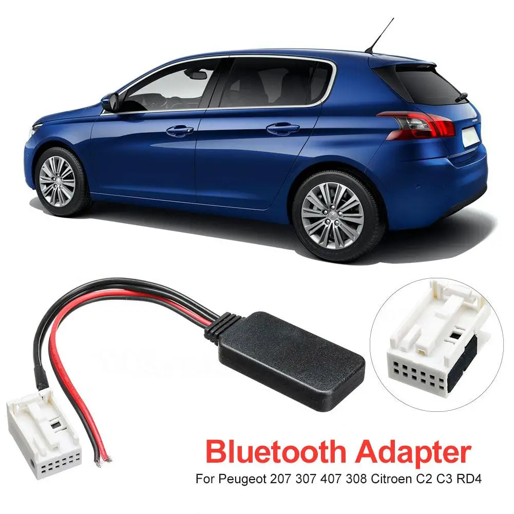 12-контактный Bluetooth модуль радио стерео Φ Aux кабель адаптер для Peugeot 207 307 407 308 Citroen C2