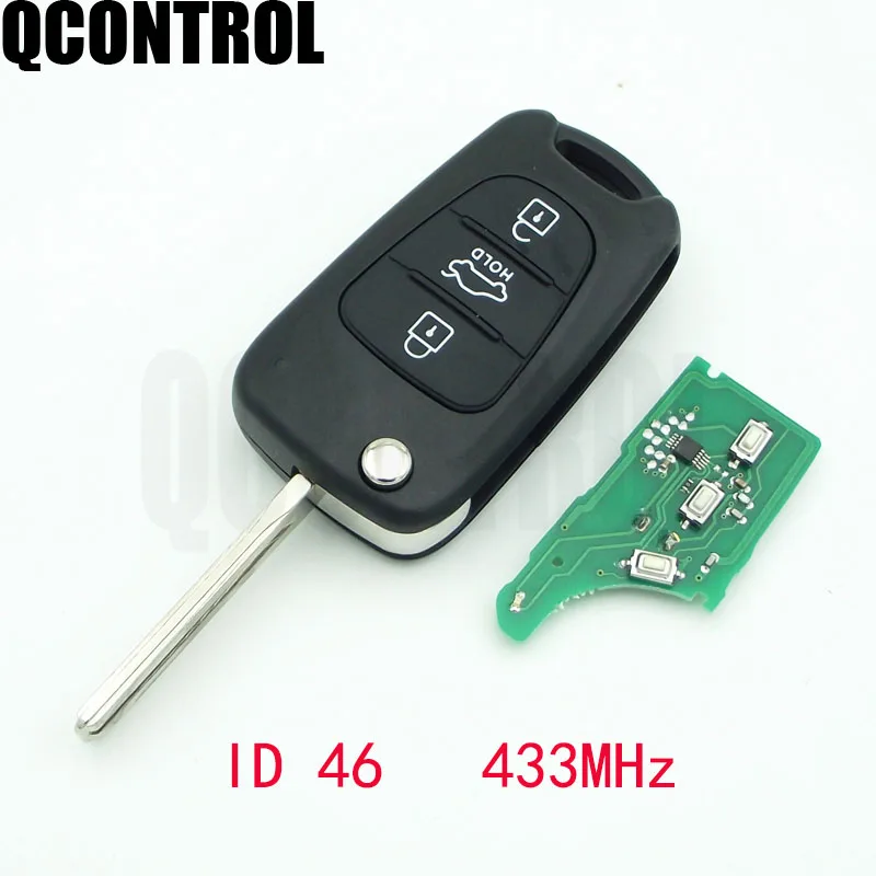 Дистанционный Автомобильный ключ QCONTROL 433 МГц с чипом ID46 для Hyundai ix35|Ключ от авто| |