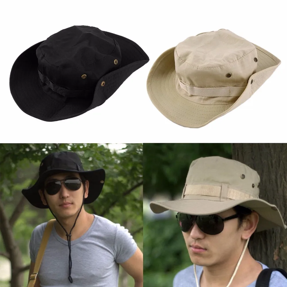 

Canvas Bucket Hat Boonie Fishing Outdoor Wide Fishing Cap Brim Military Unisex Hat for Fishing Hot Sale Dropshipping