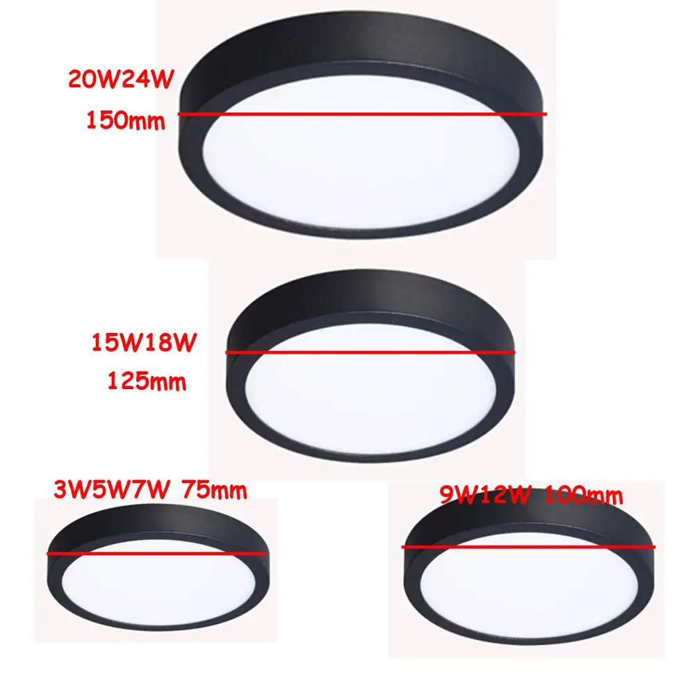 Светодиодный потолочный светильник с поверхностным креплением 220 В IP65 5 Вт 7 9 10 12 15