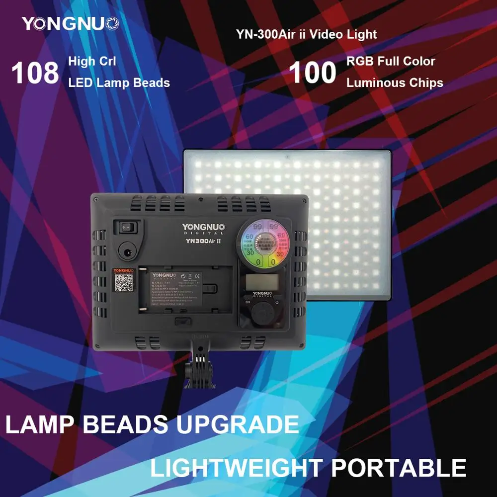 Скидка Светодиодная подсветка YONGNUO YN300AIR II RGB для видеокамеры, дополнительный аккумулятор с набором зарядных устройств светильник КА для фотографи... Скидка Светодиодная подсветка YONGNUO YN300AIR II RGB для видеокамеры, дополнительный аккумулятор с набором зарядных устройств светильник КА для фотографи...