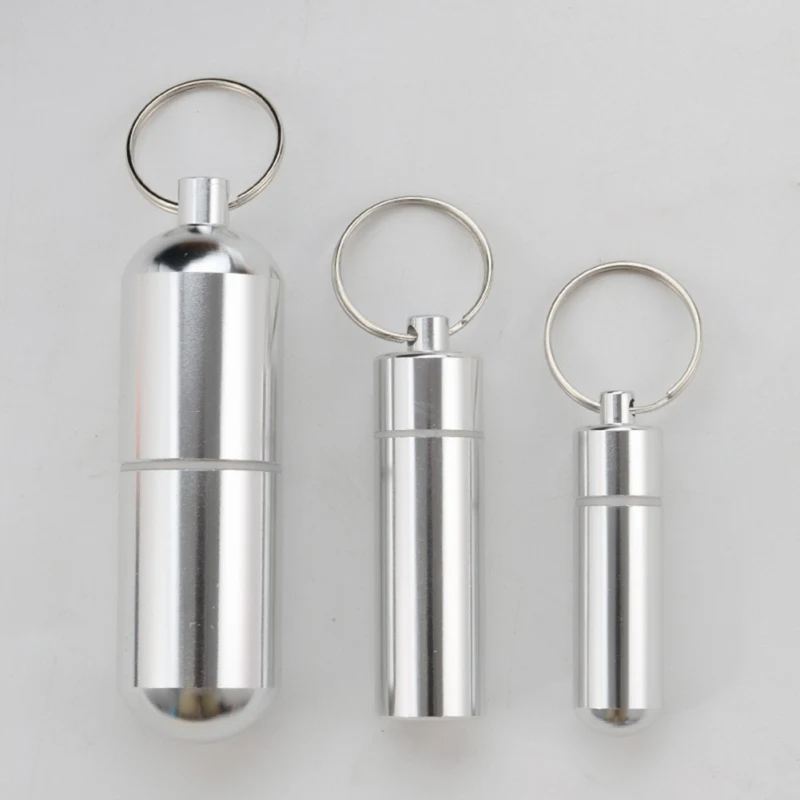 Водонепроницаемый алюминиевый ящик для зубочисток, портативный медицинский футляр, контейнер для капсул и бутылок, держатель для наружных ватных палочек на ключнице.