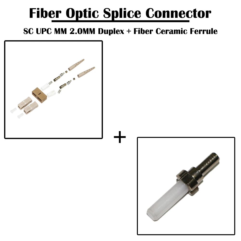 200 шт. дуплексный SC UPC оптический волоконный соединитель соединения мм
