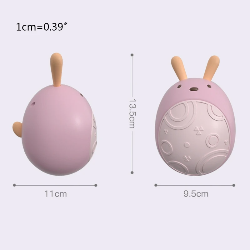 

Cute Rabbit Shaped Clockwork Music Tumbler Baby Rattle Toddler Playing Doll Infant Mobile Musical Educational Toys Baby