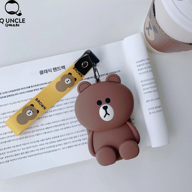 as picture show Милая сумка для наушников на молнии, мини-бокс для Airpods, чехол для хранения наушников, мультяшный чехол, мягкая силиконовая сумка для переноски, держатель для карт - Цвет: as picture show