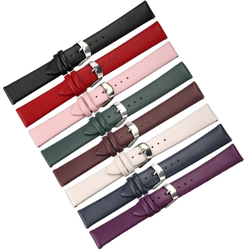 Ремешок кожаный для наручных часов мягкий спортивный водонепроницаемый браслет