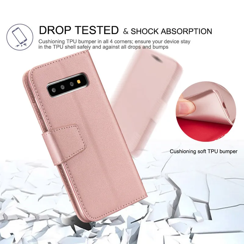 LLZ.COQUE Folio Премиум кожаный чехол для Samsung S10 Магнитный чехол-кошелек Galaxy S7 Edge S8 S9 Plus