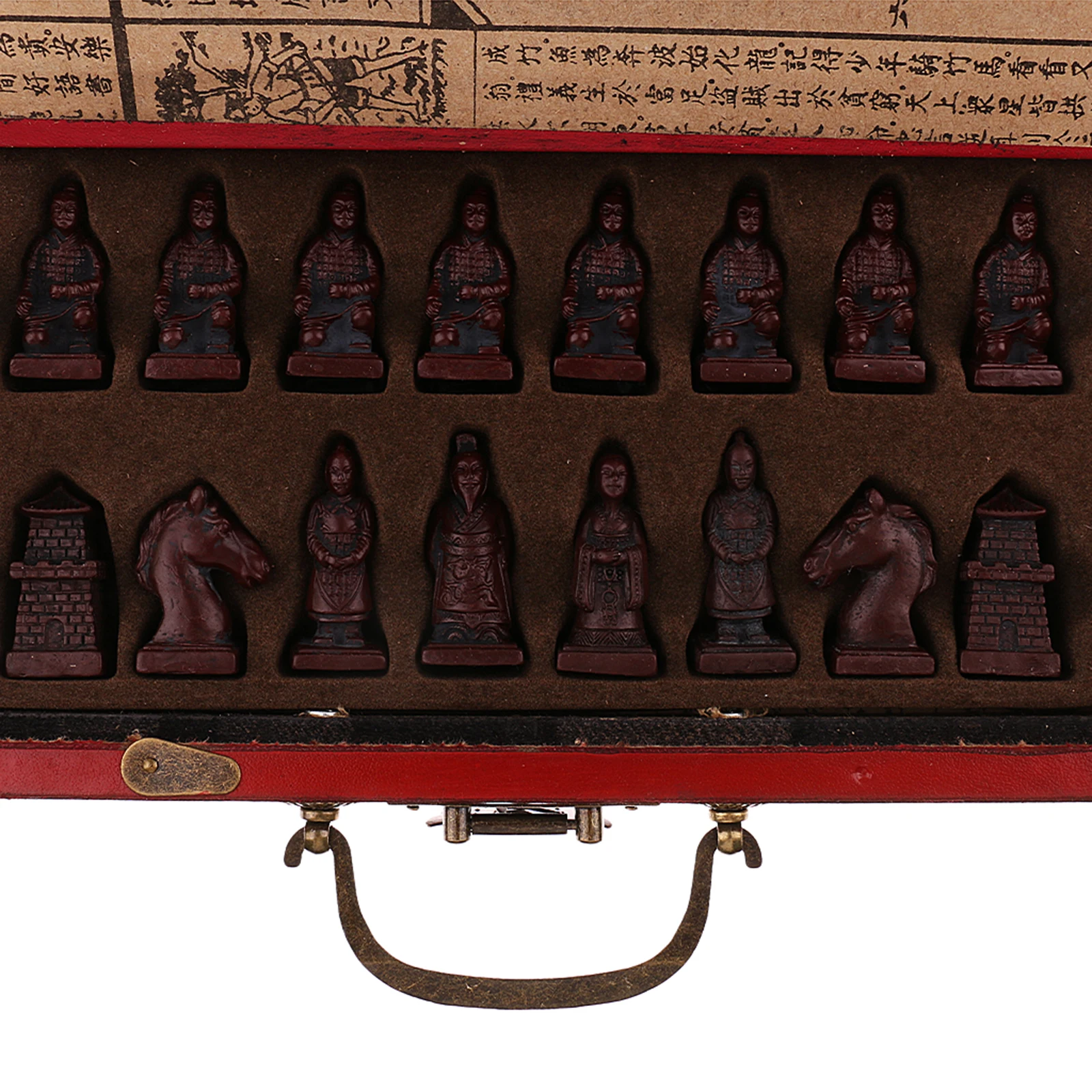 

32x Resin Cotta Warriors Pieces International Chess Chessboard Board