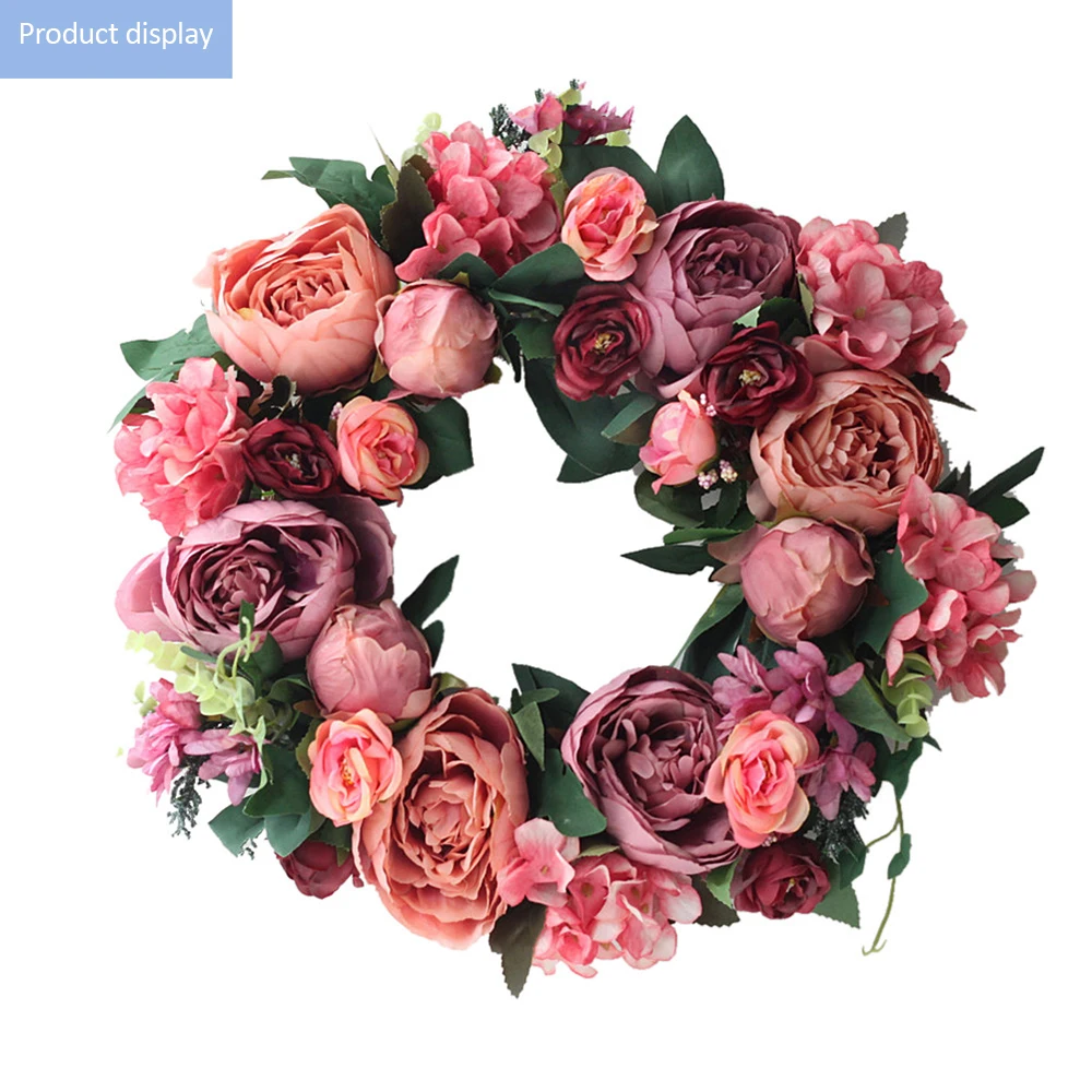 Искусственные цветы розы дверной молоток Имитация шелковый венок пенопластовая