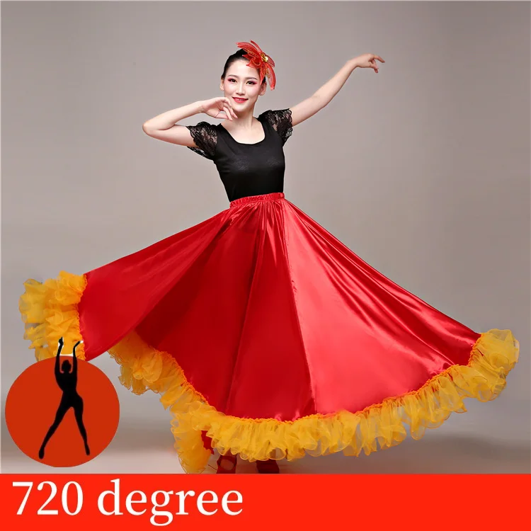 Танцевальный Костюм для фламенко для женщин Vestido Sevillana Gypsy Испания Фламенго леди танцевальное платье юбки фламенко сценическая танцевальная одежда SL1447 - Цвет: style 2 720