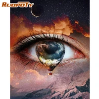 ruopoty frame diy painting by numbers kits eyes acrylic paint on canvas picture by numbers handpainted for home decor 60x75cm