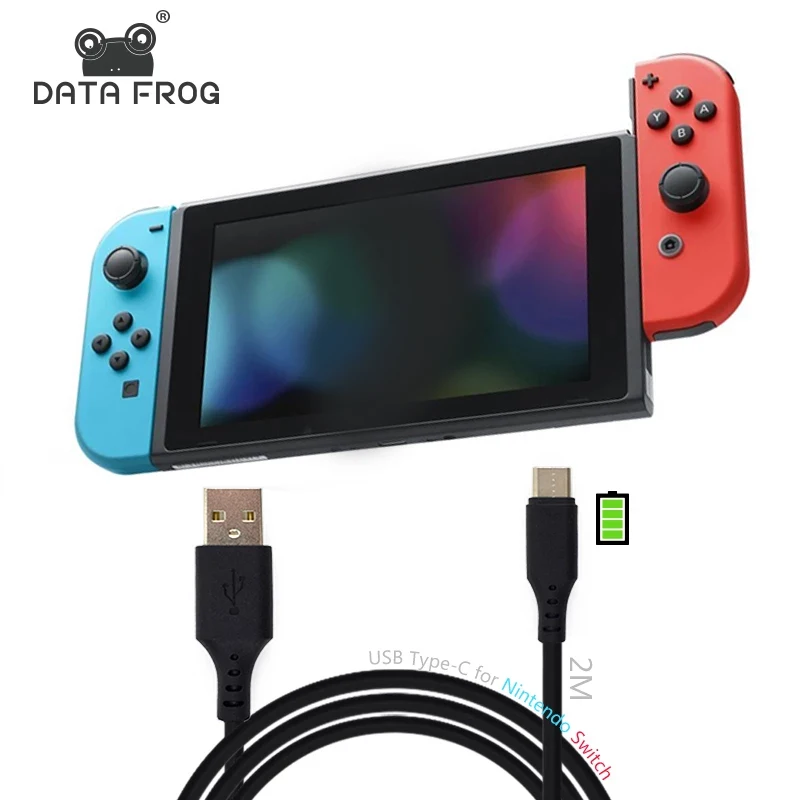 Data Frog новейший 1 м/2 м зарядный Удлинительный кабель для Nintendo Switch Type C USB источник