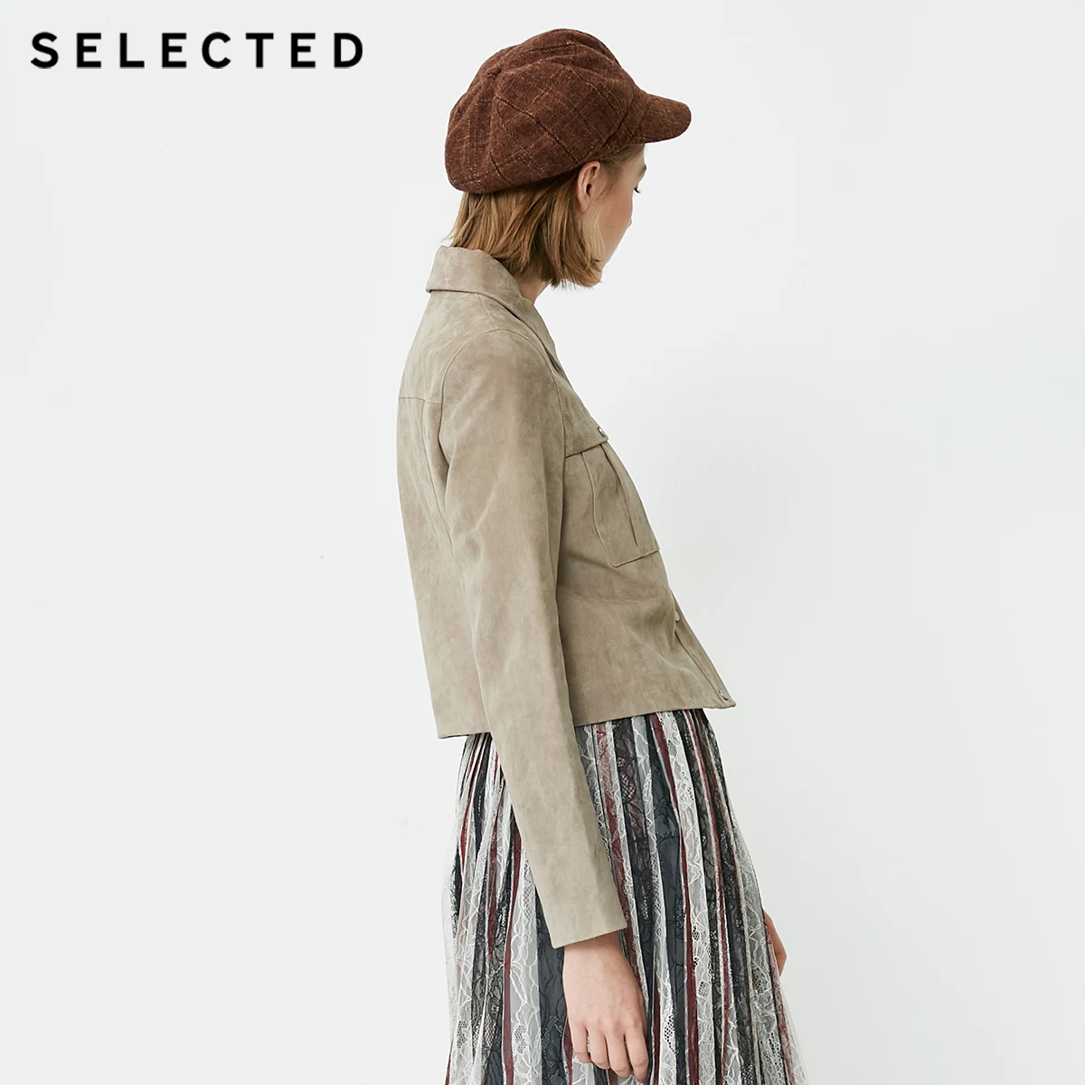 Новинка короткая повседневная женская кожаная куртка из мягкой кожи S | 418310503