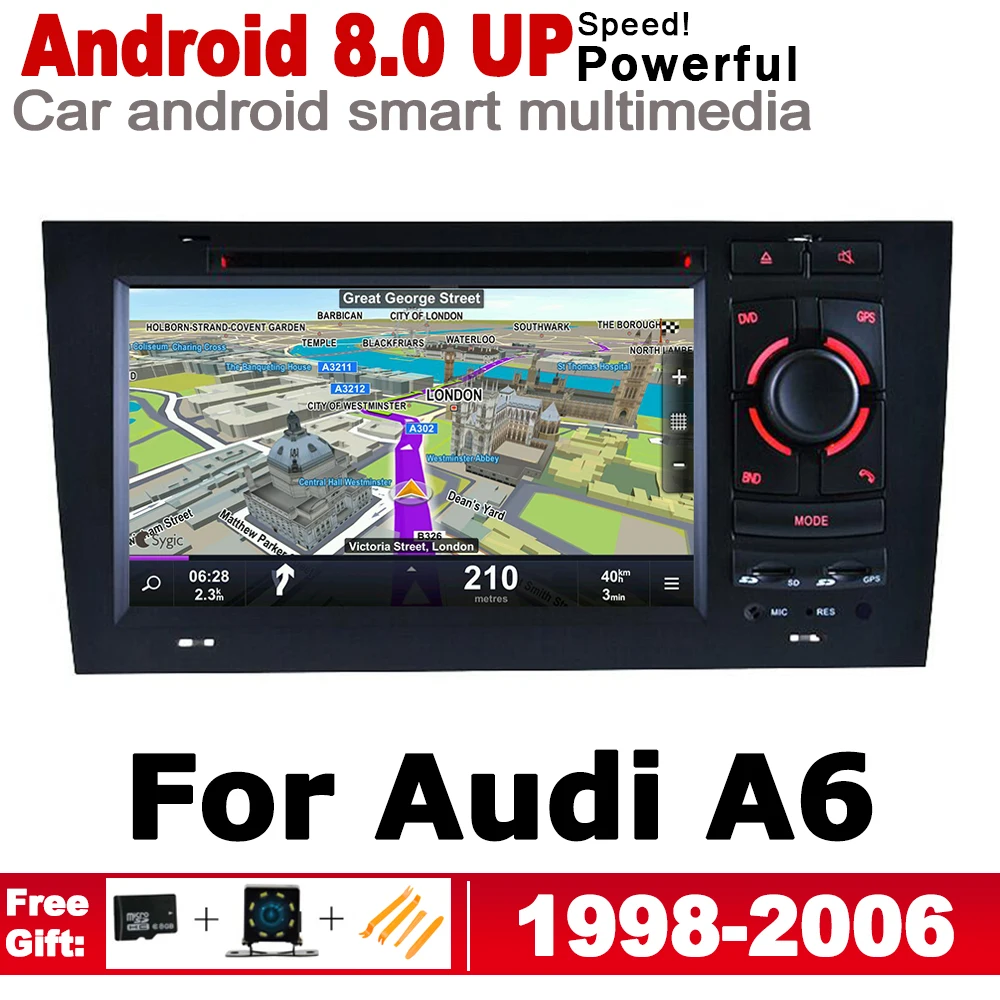 Автомобильный DVD плеер IPS Android GPS для Audi A6 4B 4F 1998 ~ 2006 MMI HD сенсорный экран навигация