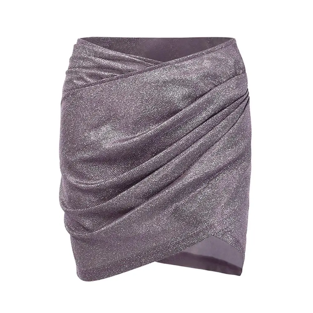 Женская однотонная атласная юбка на молнии новинка 2019|Женские юбки| |