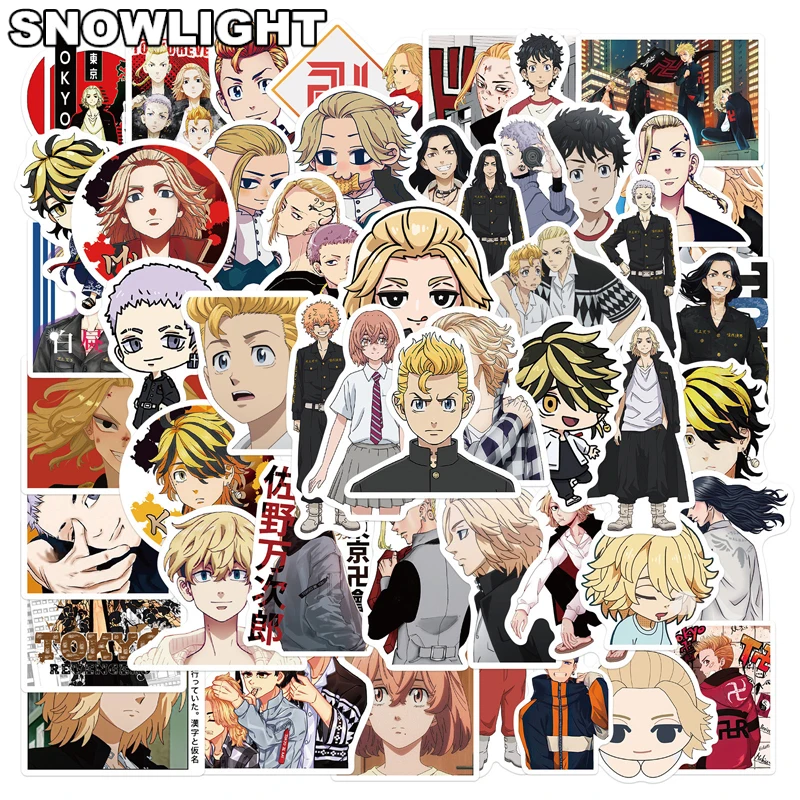 10/50pcs/set Cartoon Anime Tokyo Revengers Graffiti Stickers For Kid Case Luggage Laptop Diaries Phone Helmet Mixed Skateboard