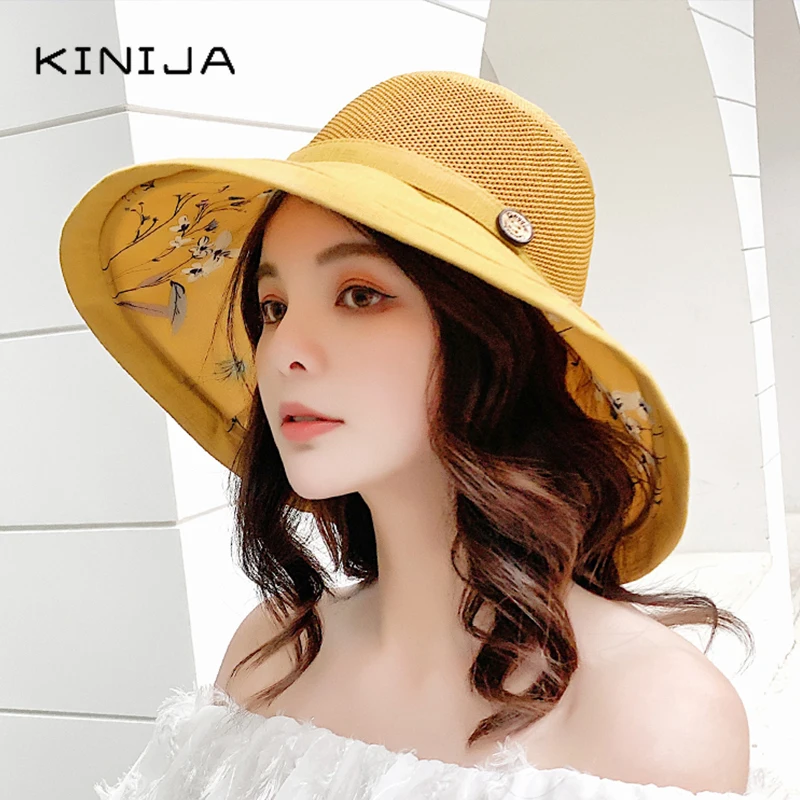 Летняя Новинка Женская Солнцезащитная Рыбацкая Кепка Пляжная уличная Панама с
