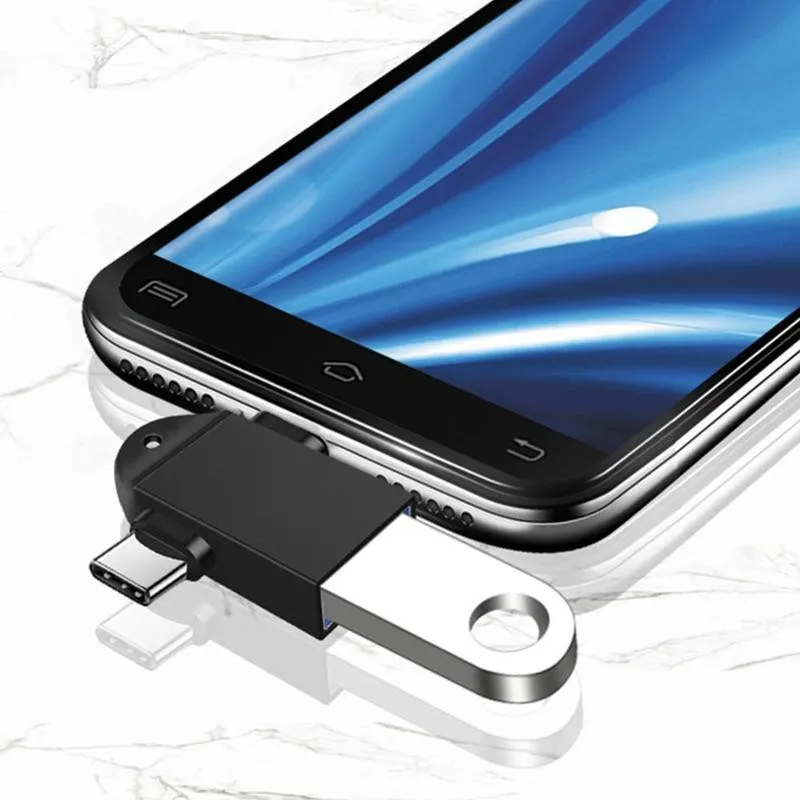 OTG Type C адаптер 2 в 1 Micro Usb конвертер коннектор Flash для смартфона Android диск мышь