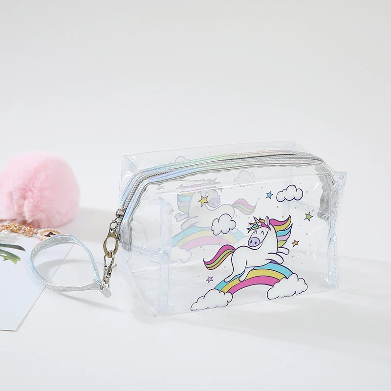 Милый Фламинго карандаш кактус чехол Kawaii Прозрачный для ручки вместительная