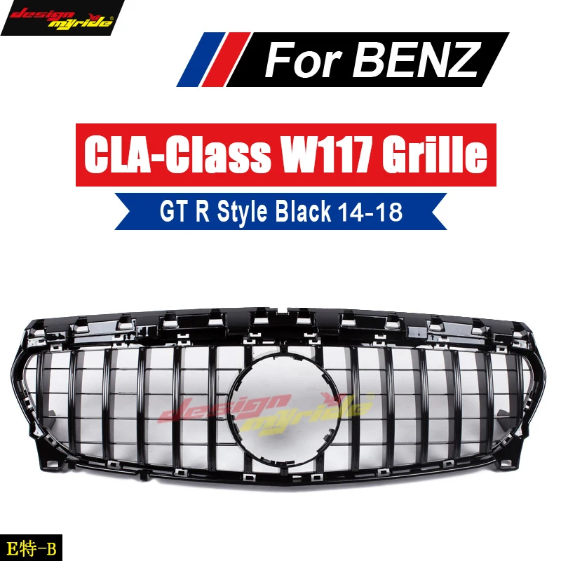 Для Mercedes CLA W117 C117 X117 Спортивная передняя решетка гриля грили ABS Black CLA200 CLA180 CLA250