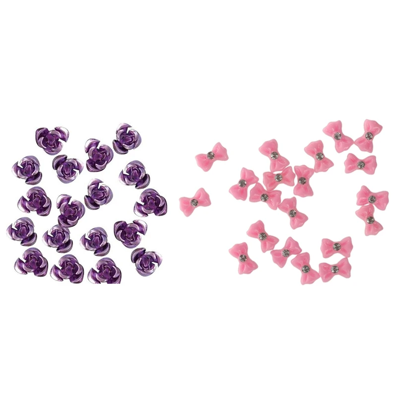 20 шт 3D Стикеры Нейл-арт-деко с Стразы дуги розового цвета для контроля уровня