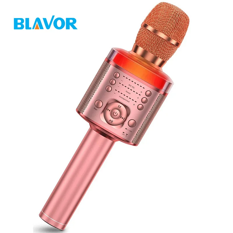 

BLAVOR Y20 волшебный голос караоке микрофон Bluetooth ручной переносной микрофон динамик Домашняя вечеринка KTV плеер для детей и взрослых