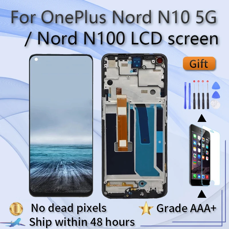 

Оригинальный ЖК-дисплей для Oneplus Nord N10 5G / NORD N100 BE2029, BE2025, BE2026, BE2028 с рамкой и сенсорным экраном