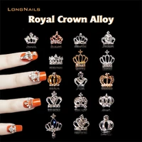 3d crown nail charm goldsilver metal 100pc bulk gems jewelry empire crown charm alloy diy princess nail art accessories ml723 7
