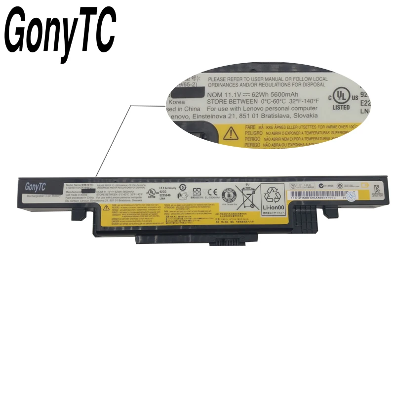 Оригинальный аккумулятор L12L6E01 для ноутбука Lenovo Y510P Y490 Y490P Y400 Y410P Y400N Y500 Y500N L11L6R02
