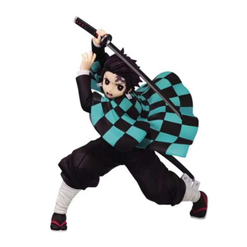 Армейский зеленый Аниме Фигурка модель демон убийца Kimetsu No Yaiba Q Posket Kamado Tanjirou Kamado Nezuko Agatsuma Zenitsu Фигурки игрушки - Цвет: Армейский зеленый