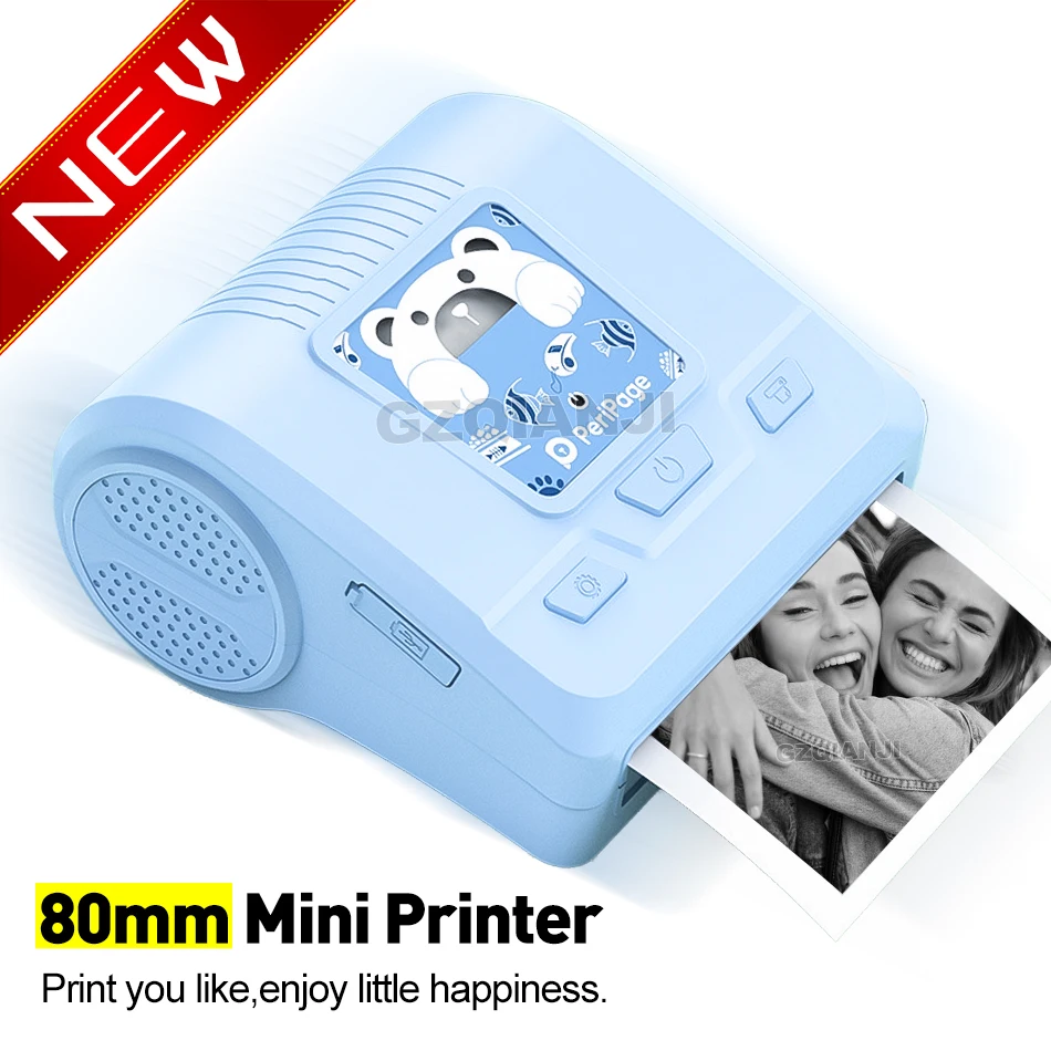 Новинка! Peripage 80 мм Мини карманный фототермальный принтер портативный Bluetooth 3