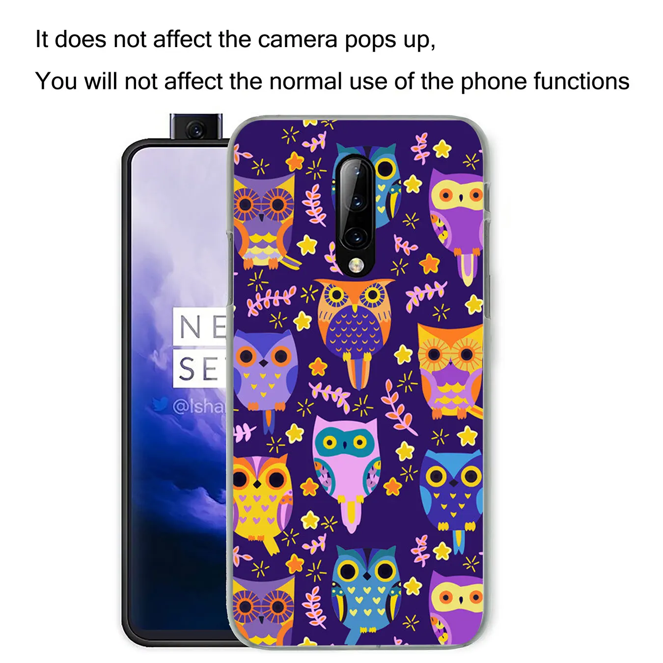 Цветной жесткий пластиковый чехол для телефона с изображением совы Oneplus 7 7T Pro 6 6T 5