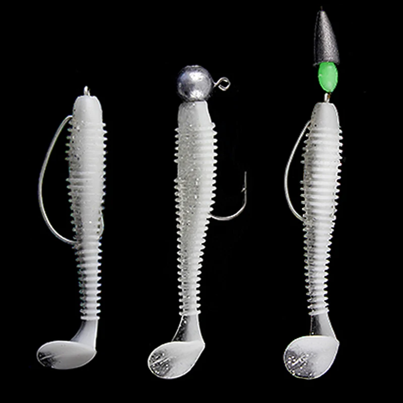 10 шт./лот Т образный хвост червь силиконовая Мягкая приманка 5 см 7 искусственные