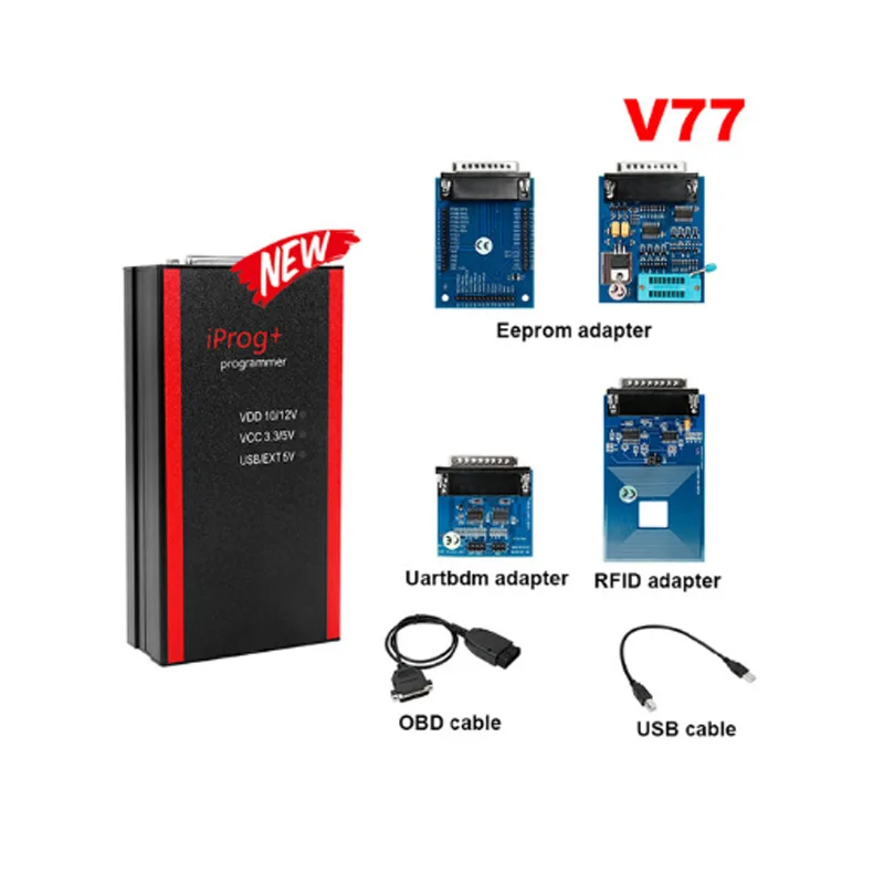 4 adapter V80 Iprog+ Iprog Pro программист поддержка IMMO+ коррекция пробега+ сброс подушки безопасности до года Замена Carprog digiprog 3 - Цвет: 4 adapter