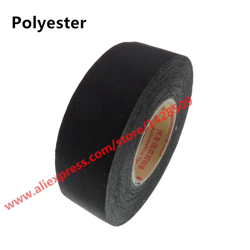 Polyester 19 мм x 15 м Универсальная фланелевая ткань полиэстер лента автомобильный жгут проводов фланелет клей высокая температура ленты - Цвет: Polyester