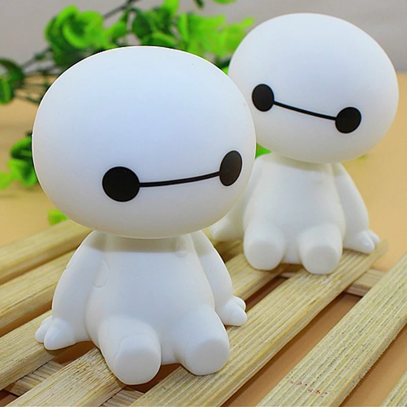 Большой Герой 6 Baymax Аниме ПВХ фигурка мультфильм милый робот трясущиеся куклы