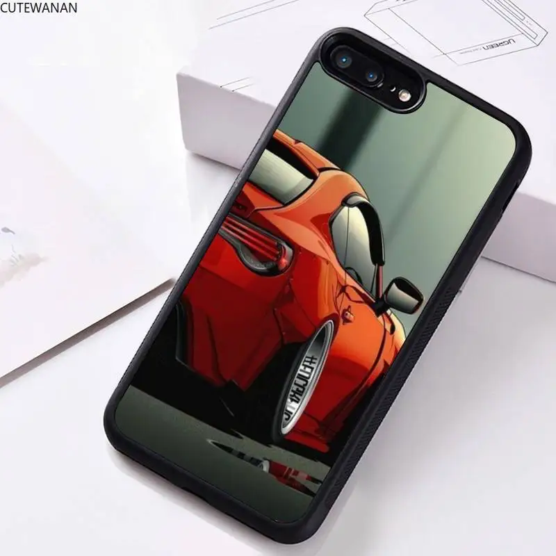 

Anime Sports Car Phone Case Rubber For iphone 12 11 Pro Max Mini XS Max 8 7 6 6S Plus X 5S SE 2020 XR cover