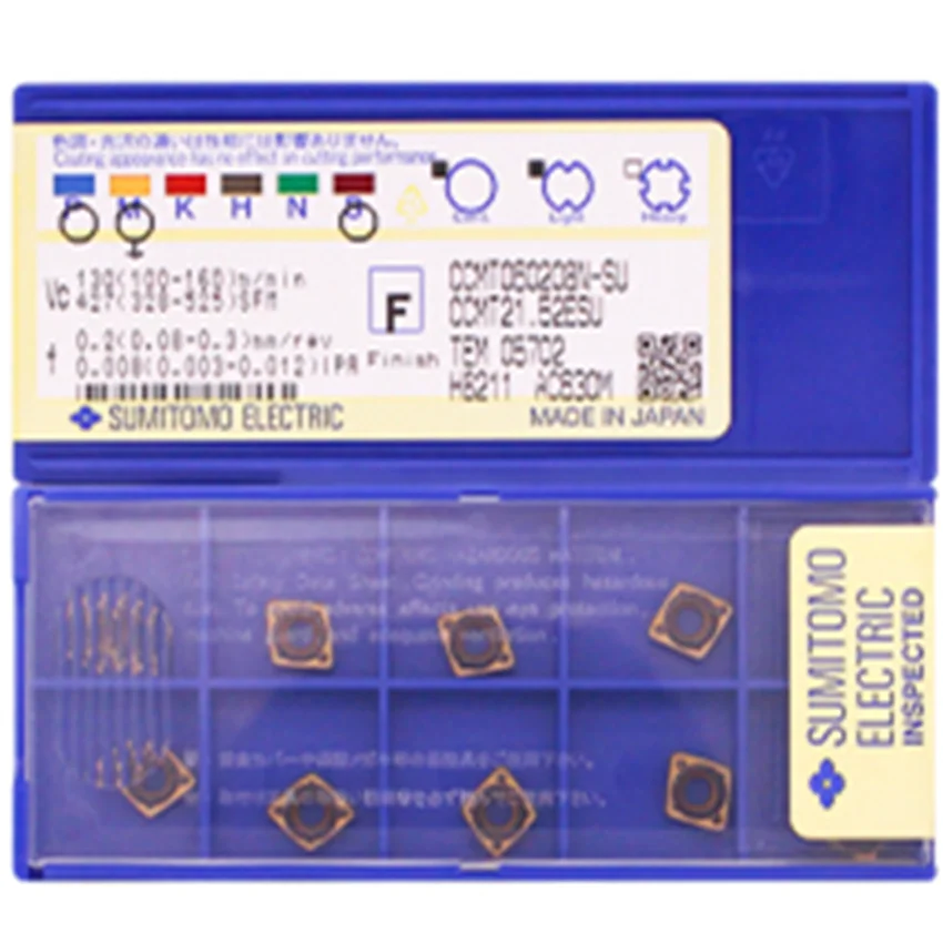

CCMT060202N-SU AC630M / CCMT060204N-SU AC630M / CCMT060208N-SU AC630M / CCMT060204N-SU AC6040M CNC carbide inserts 10PCS/BOX
