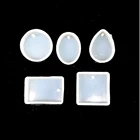 5 шт.компл. квадратные овальные прямоугольник прямая формочка для силиконовой подвески смолы Силиконовые формы ручной работы инструментов для создания украшений, формы для эпоксидной смолы