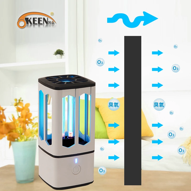 

OKEEN Newest 3.8W Portable Ultraviolet Germicidal Lamp 360 sterilization UV Sterilization Lamp For Car home Room UVC lamp